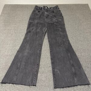 Free People We The Free Florence Flare Jeans Black Coal Denim Women's Size 28